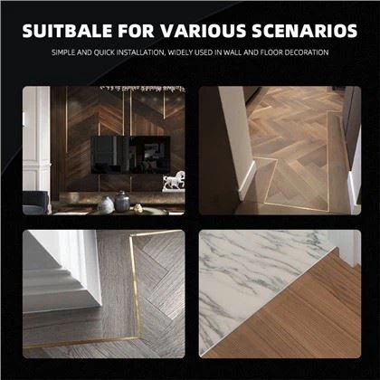 Metallist viimistlus plaatide ja puitpõranda vahel